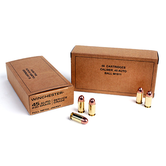 WIN SERVICE GRADE 45ACP 230GR FMJ 50/10 - Sale